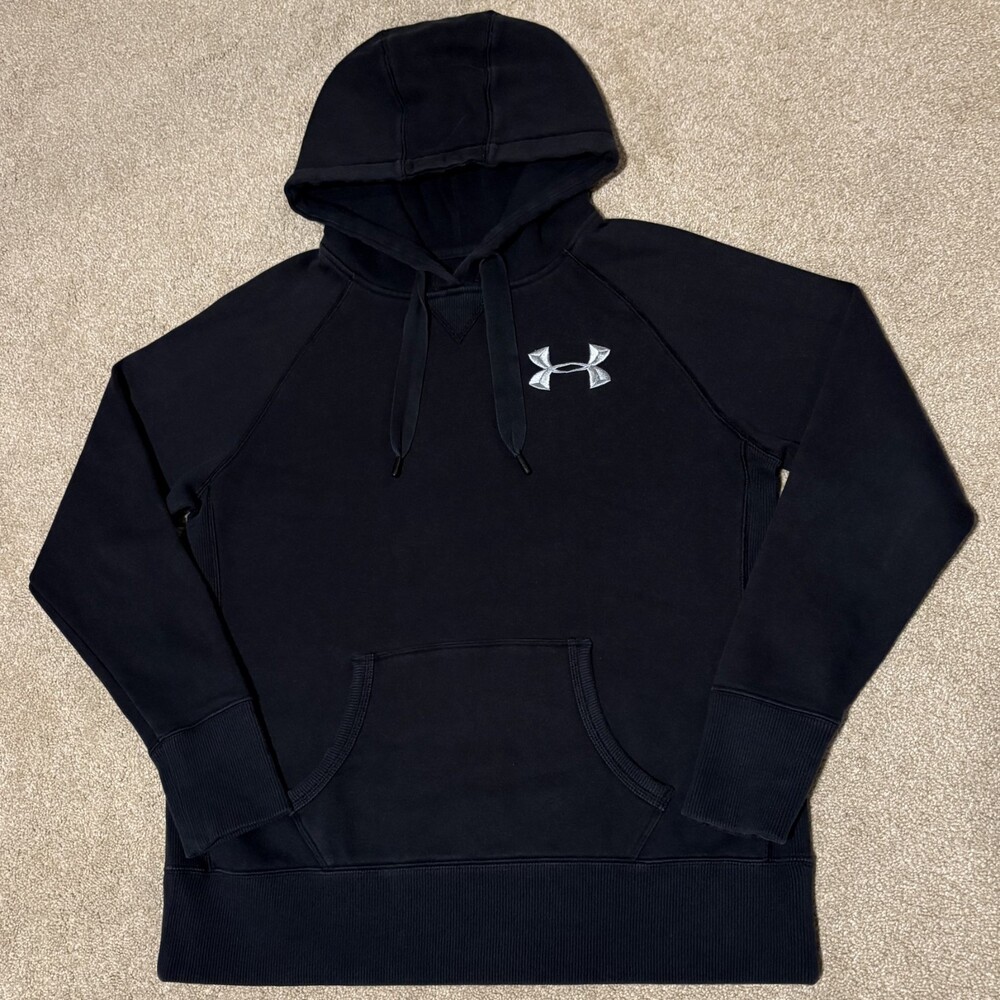 Under Armour Storm Charged Cotton Mens Hoodie Sweatshirt Embroider Black, Sz S